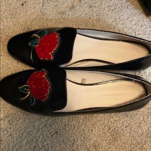 Zara embroidered loafers size 11